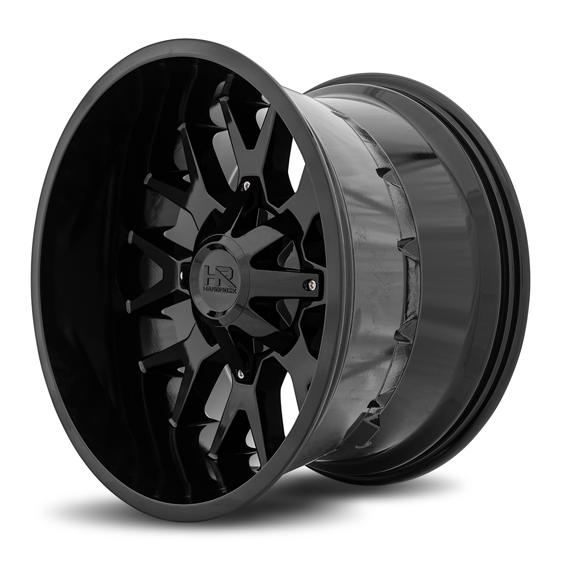 20x12 Hardrock H700 Affliction Gloss Black Wheel 6x5.5 Bolt Pattern -44mm Offset