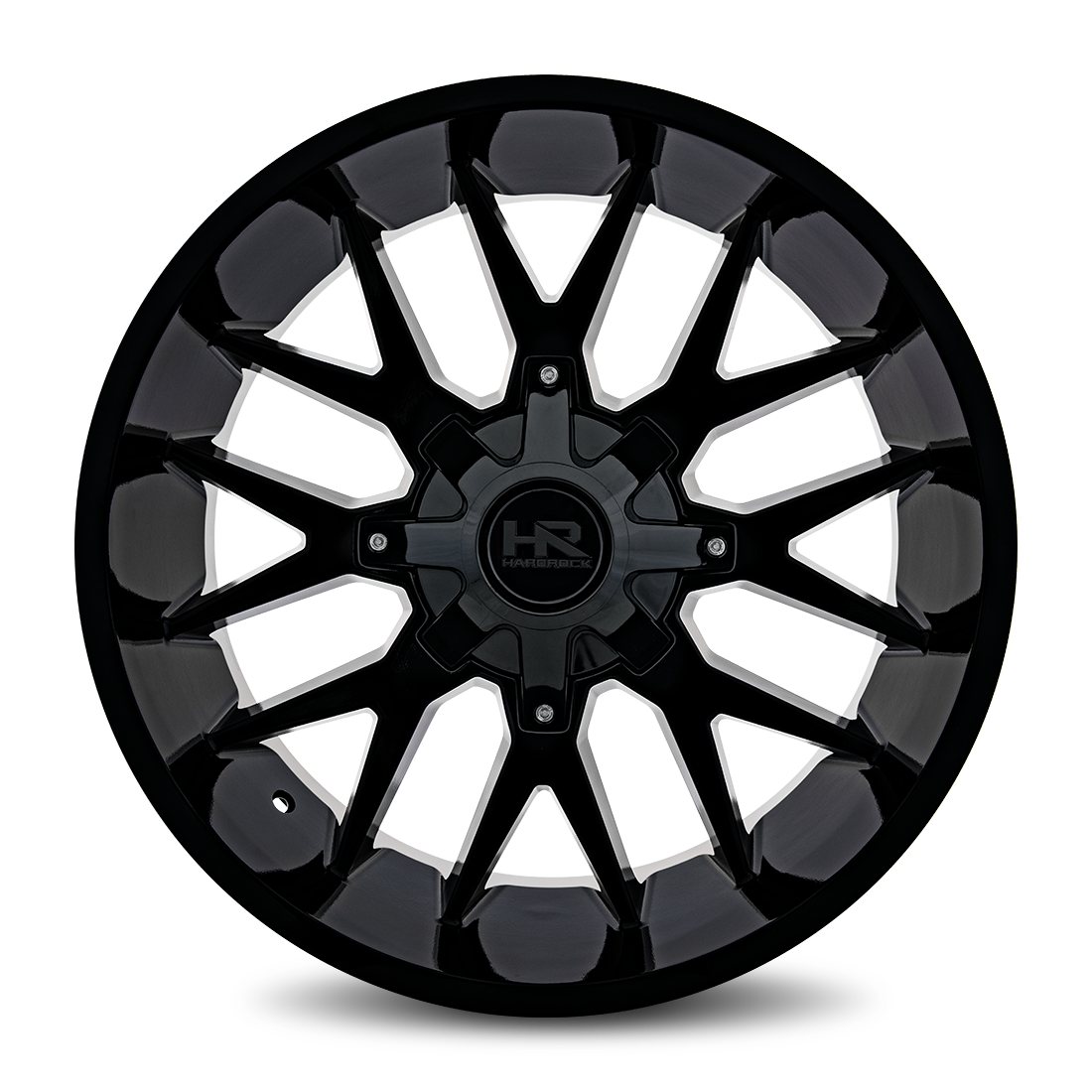 22x10 Hardrock H700 Affliction Gloss Black Wheel 6x5.5 Bolt Pattern -19mm Offset