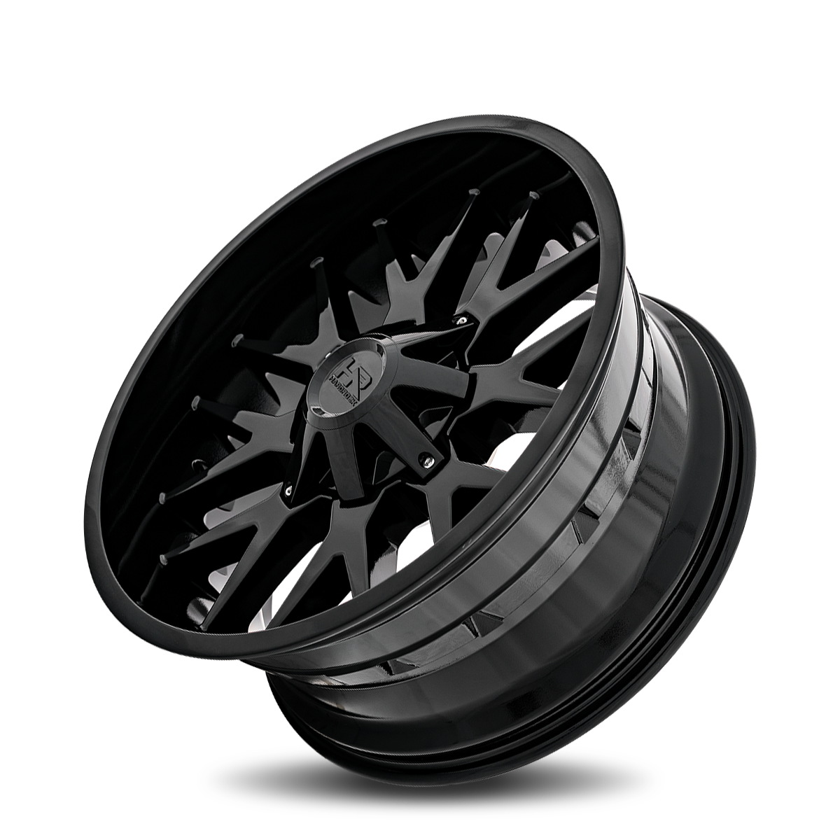 22x10 Hardrock H700 Affliction Gloss Black Wheel 6x5.5 Bolt Pattern -19mm Offset