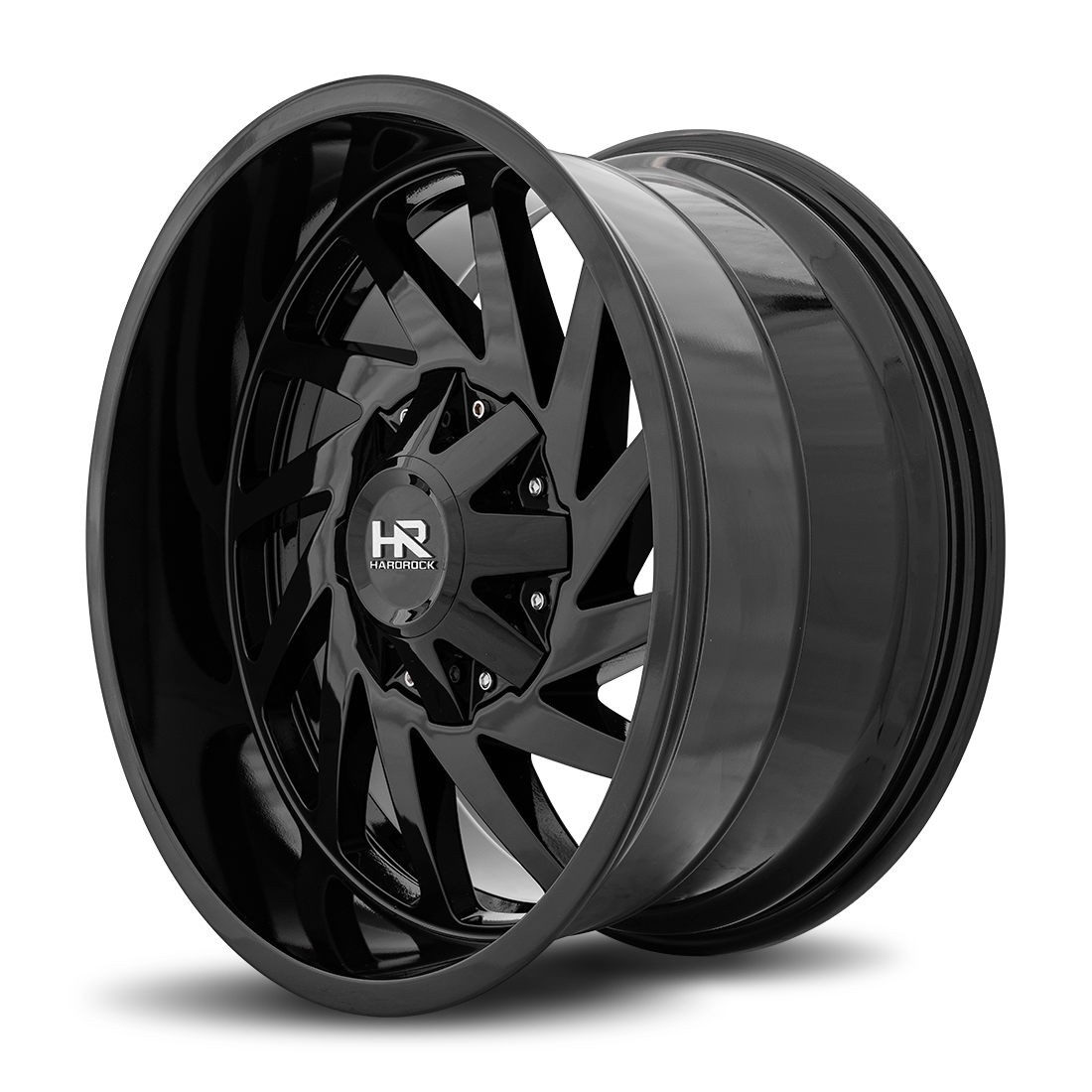 20x10 Hardrock H704 Crusher Gloss Black Wheel 6x5.5 Bolt Pattern -19mm Offset
