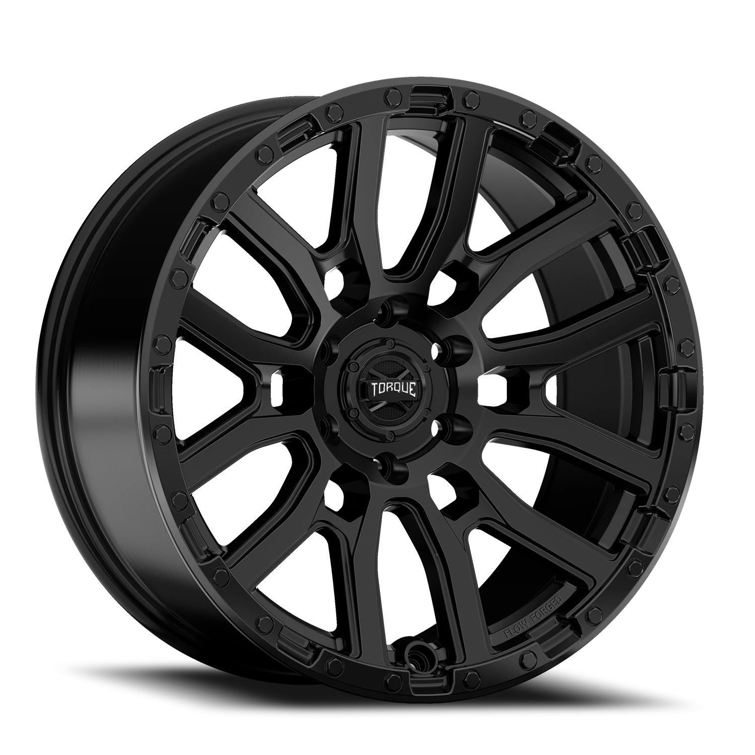 17x8.5 Torque Canyon TW40IR Satin Black Wheel, 6x5.5 bolt pattern, +12mm offset