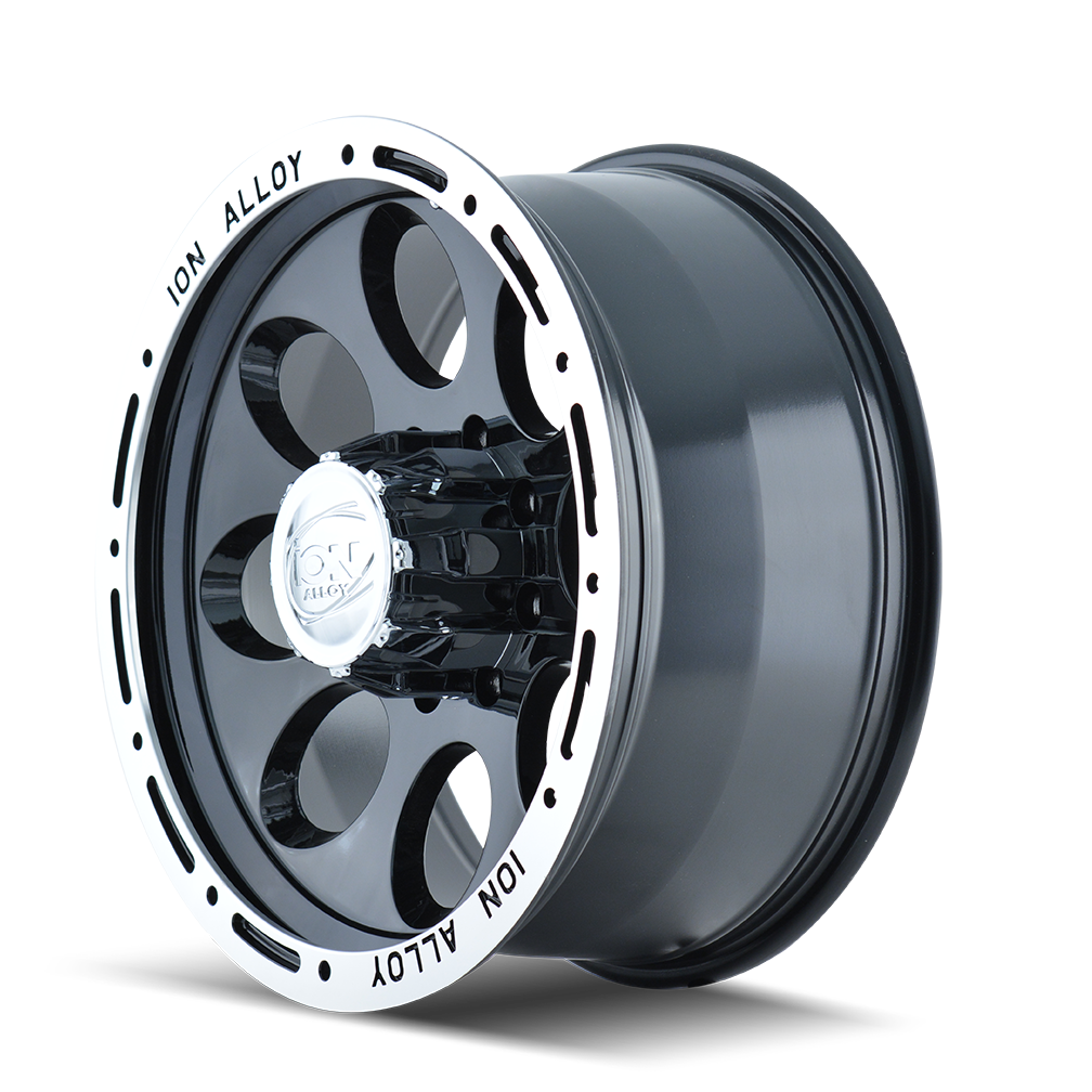 17x9 ion alloy 174 gloss black machined wheel 5x4.5 bolt pattern 0mm offset