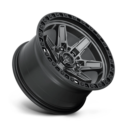 17x9 fuel off road d698 kicker matte gunmetal black bead ring wheel 6x5.5 bolt pattern 1mm offset
