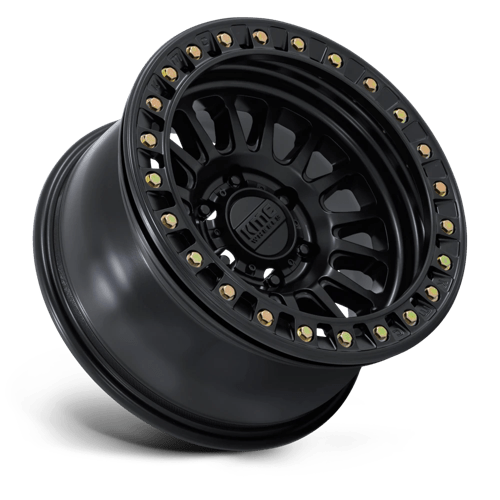 17x9 kmc km239 impact matte black beadlock wheel 6x5.5 bolt pattern 25mm offset