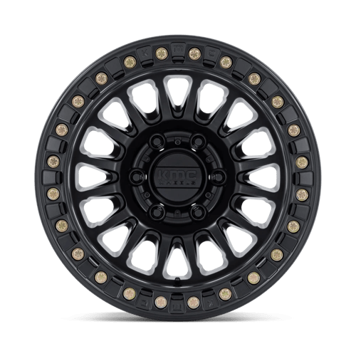 17x9 kmc km239 impact matte black beadlock wheel 6x5.5 bolt pattern 38mm offset