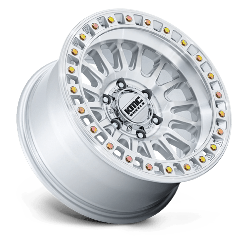17x8 5 kmc km552 ims gloss silver w machined face wheel 6x5.5 bolt pattern 10mm offset