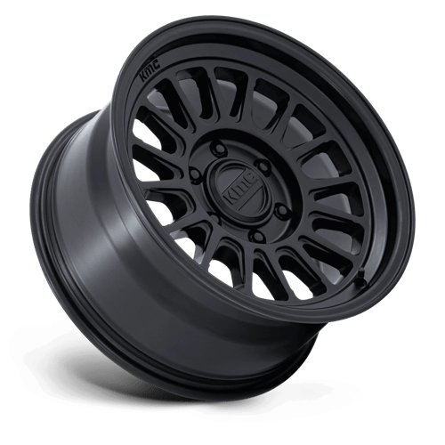 18x9 kmc km733 impact fft matte black wheel 6x5.5 bolt pattern 0mm offset