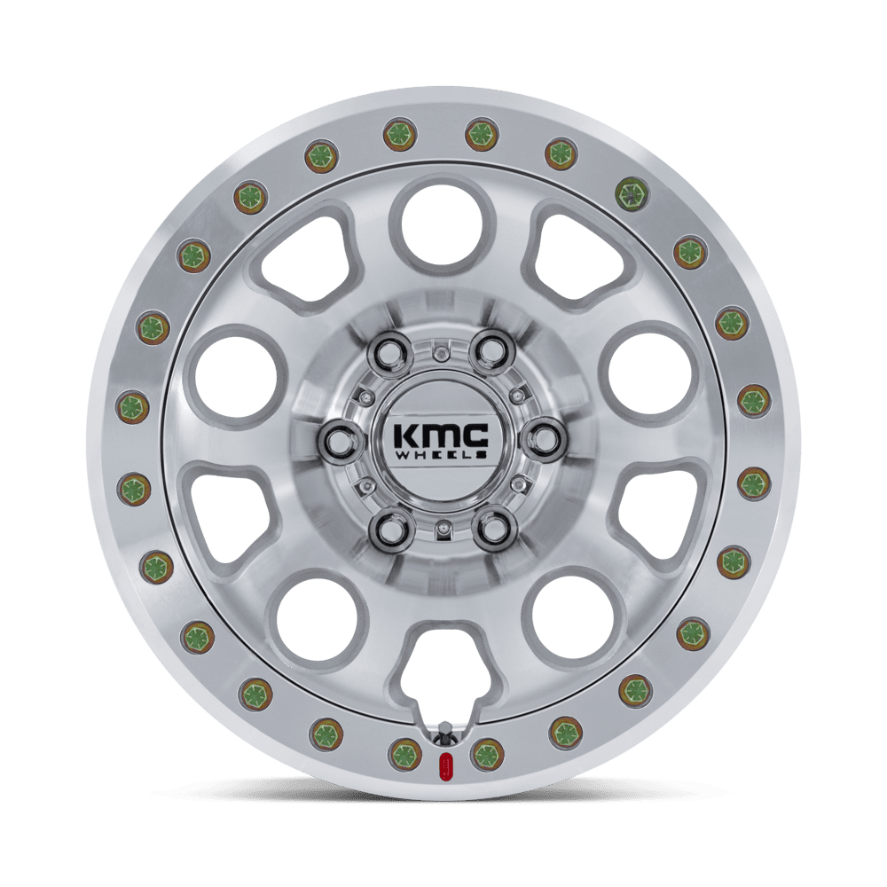 17x9 KMC KM241 E25 Machined Beadlock Wheel 6x5.5 Bolt Pattern +1mm Offset