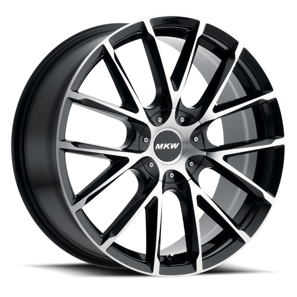22x9 MKW Off-Road M123 M123 Gloss Black Machined 6x5.5 Bolt Pattern 35mm Offset
