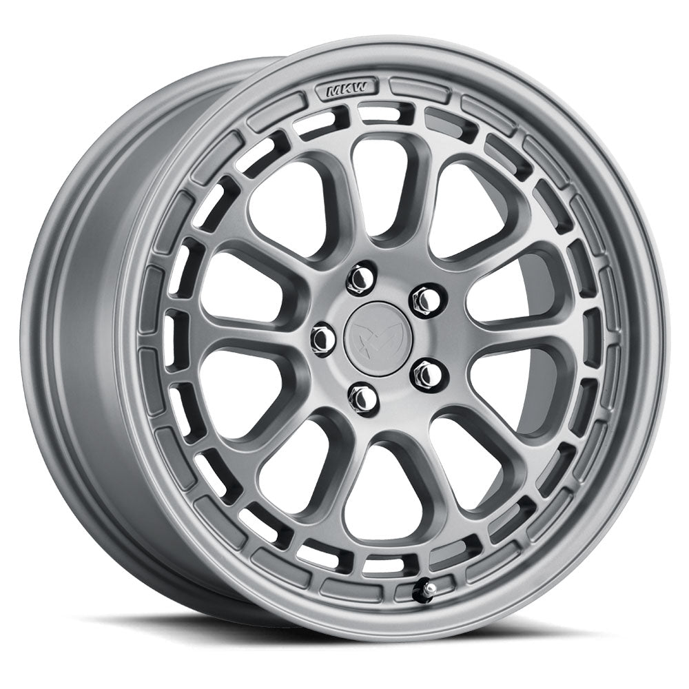 17x8 mkw off-road m207 matte grey wheel 5x4.5 bolt pattern 35mm offset
