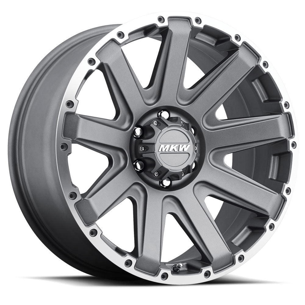 20x9 MKW Off-Road M94 Matte Grey  Wheel 6x5.5 Bolt Pattern 10mm Offset