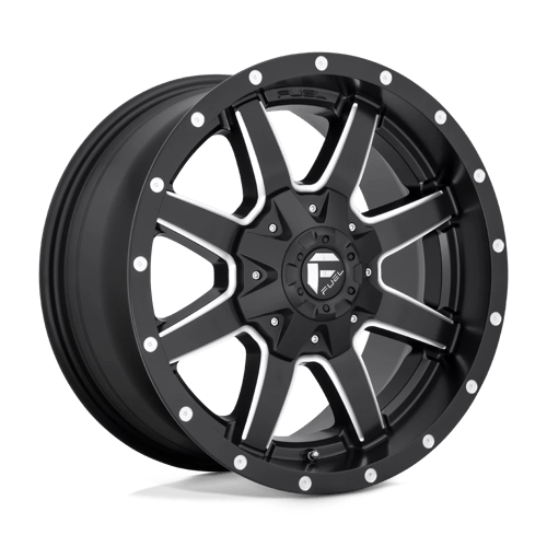 20x9 fuel off road d538 maverick matte black milled wheel 6x5.5 bolt pattern 1mm offset