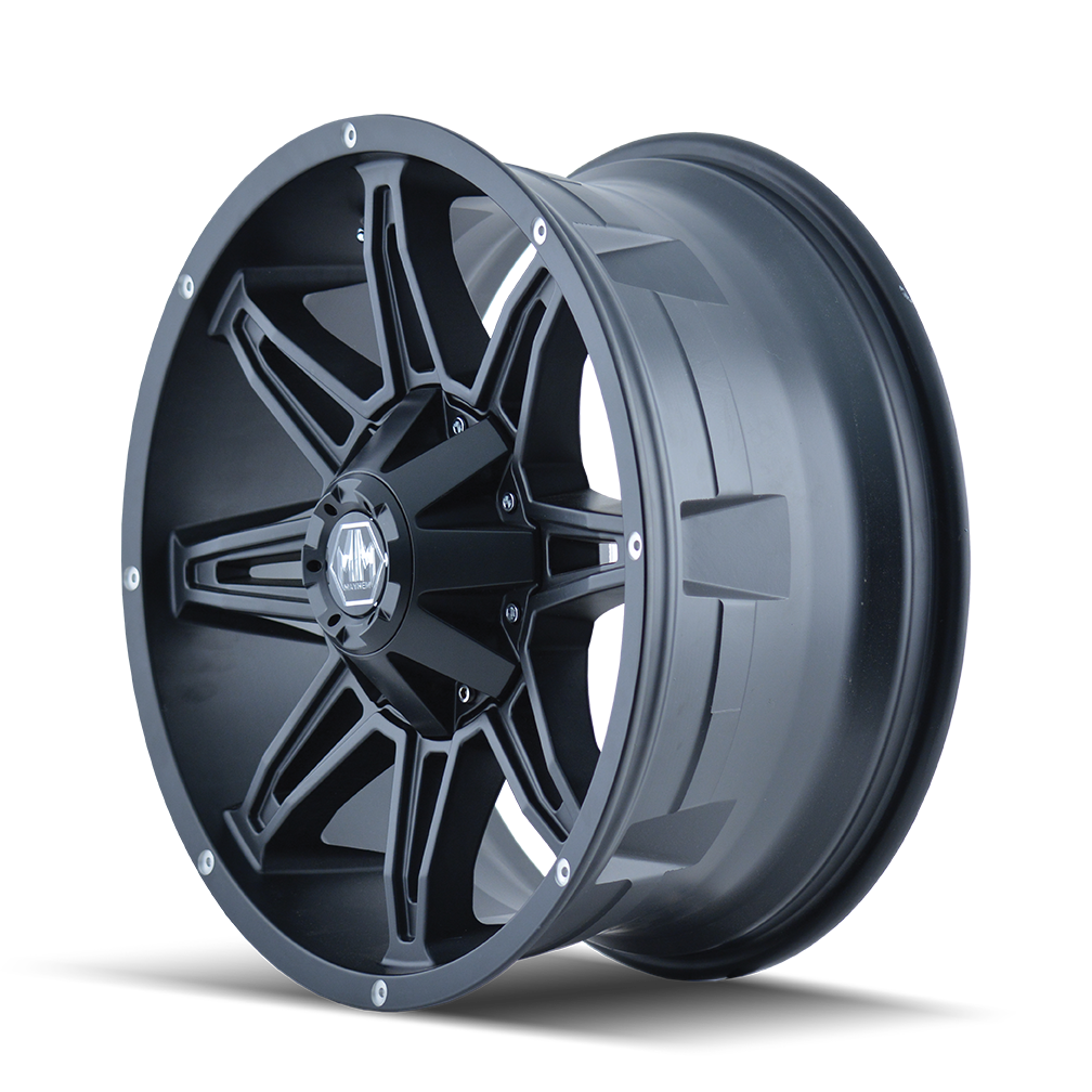 18x9 mayhem rampage matte black wheel 6x5.5 bolt pattern 18mm offset