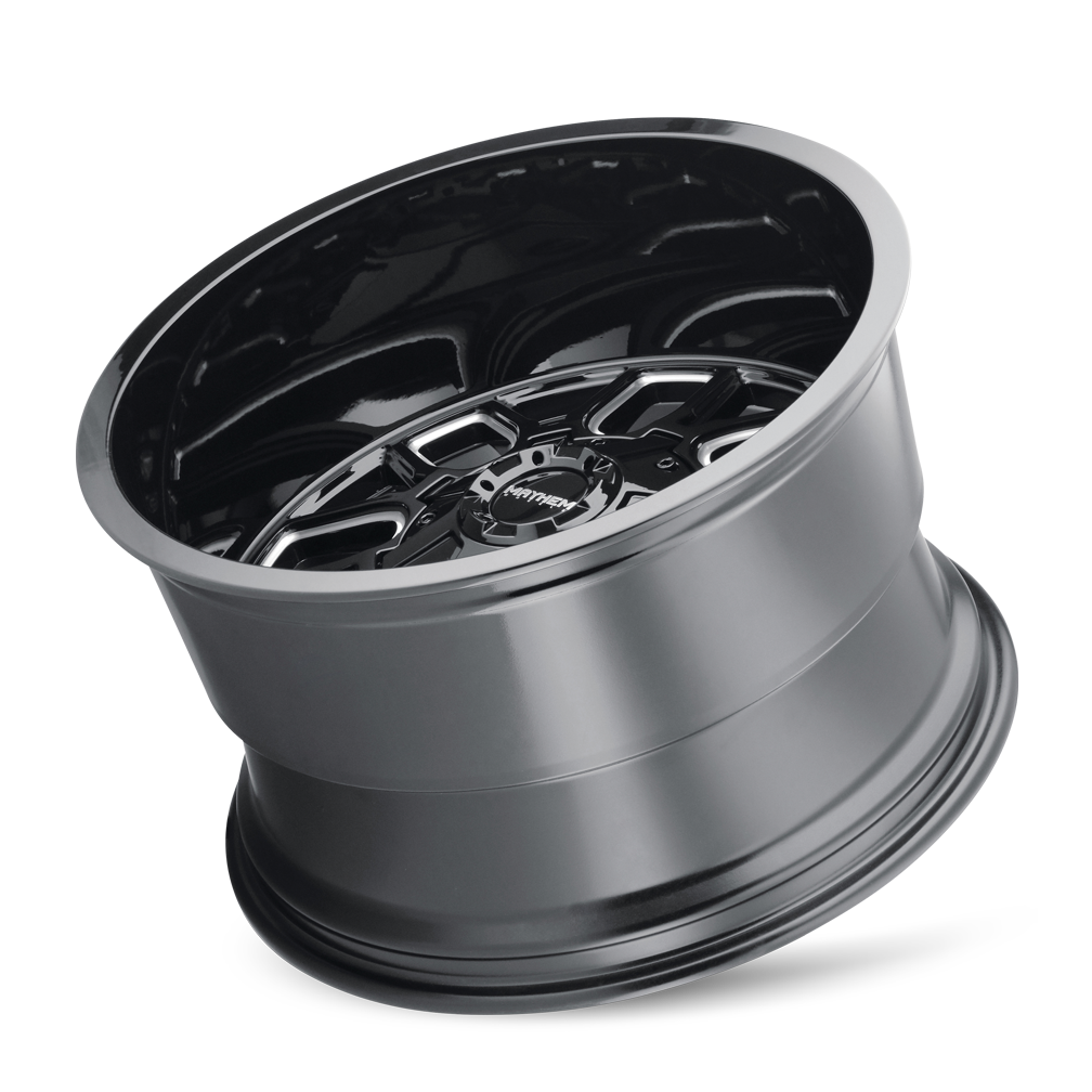18x9 mayhem cogent gloss black milled wheel 6x5.5 bolt pattern 0mm offset
