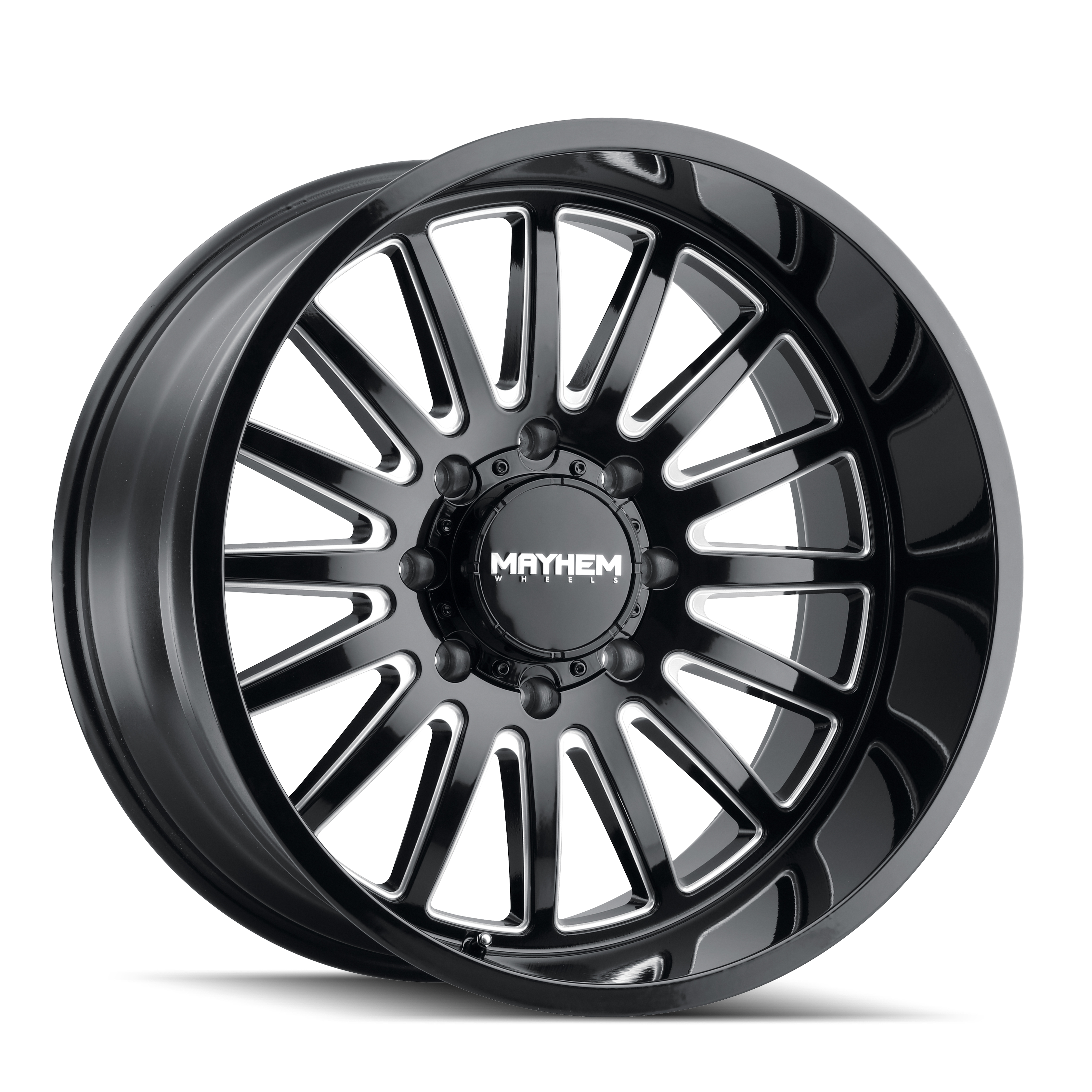 20x9 mayhem utopia gloss black milled wheel 6x5.5 bolt pattern 0mm offset