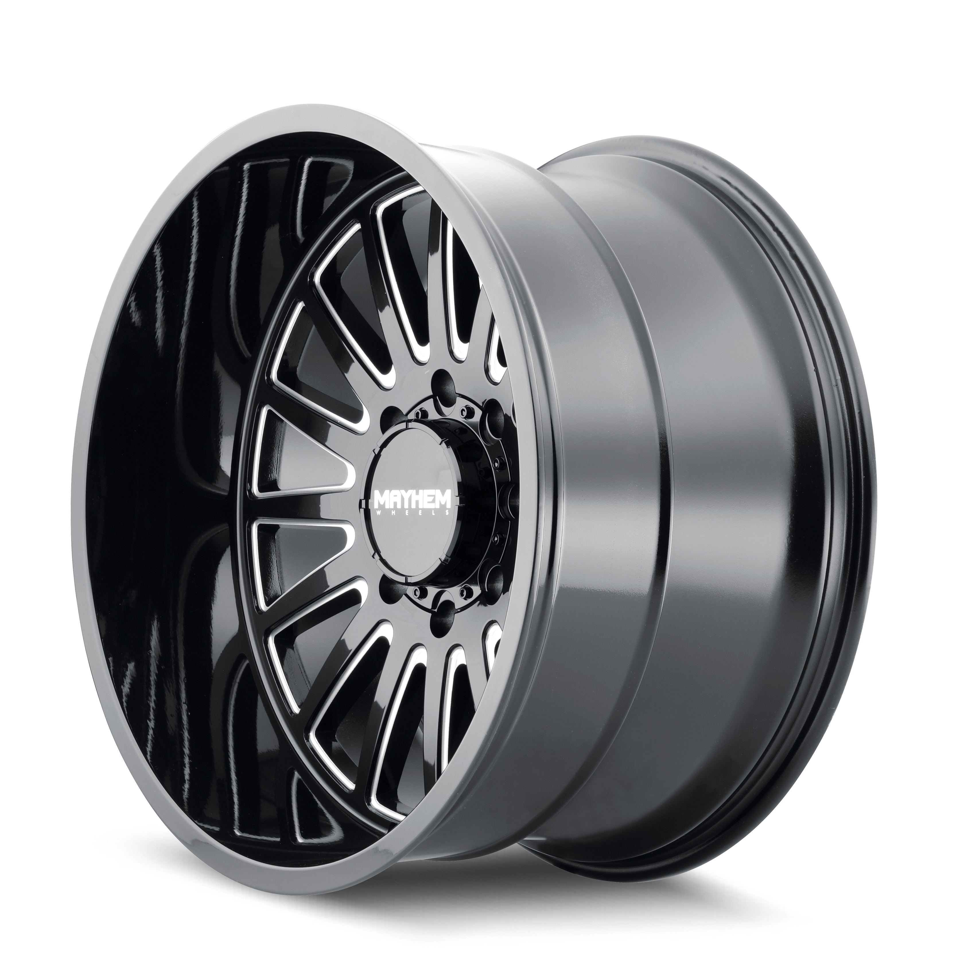 20x10 mayhem utopia gloss black milled wheel 6x5.5 bolt pattern 19mm offset