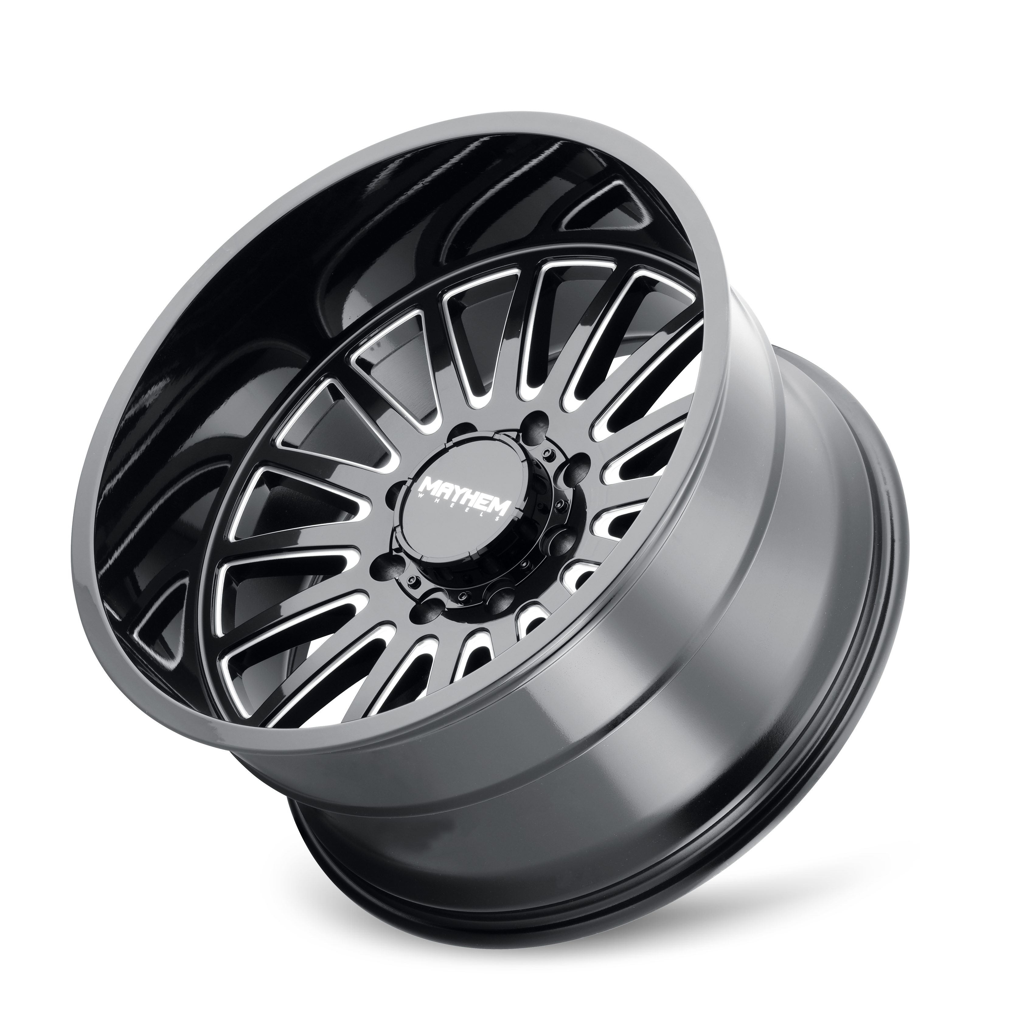 20x9 mayhem utopia gloss black milled wheel 6x5.5 bolt pattern 0mm offset