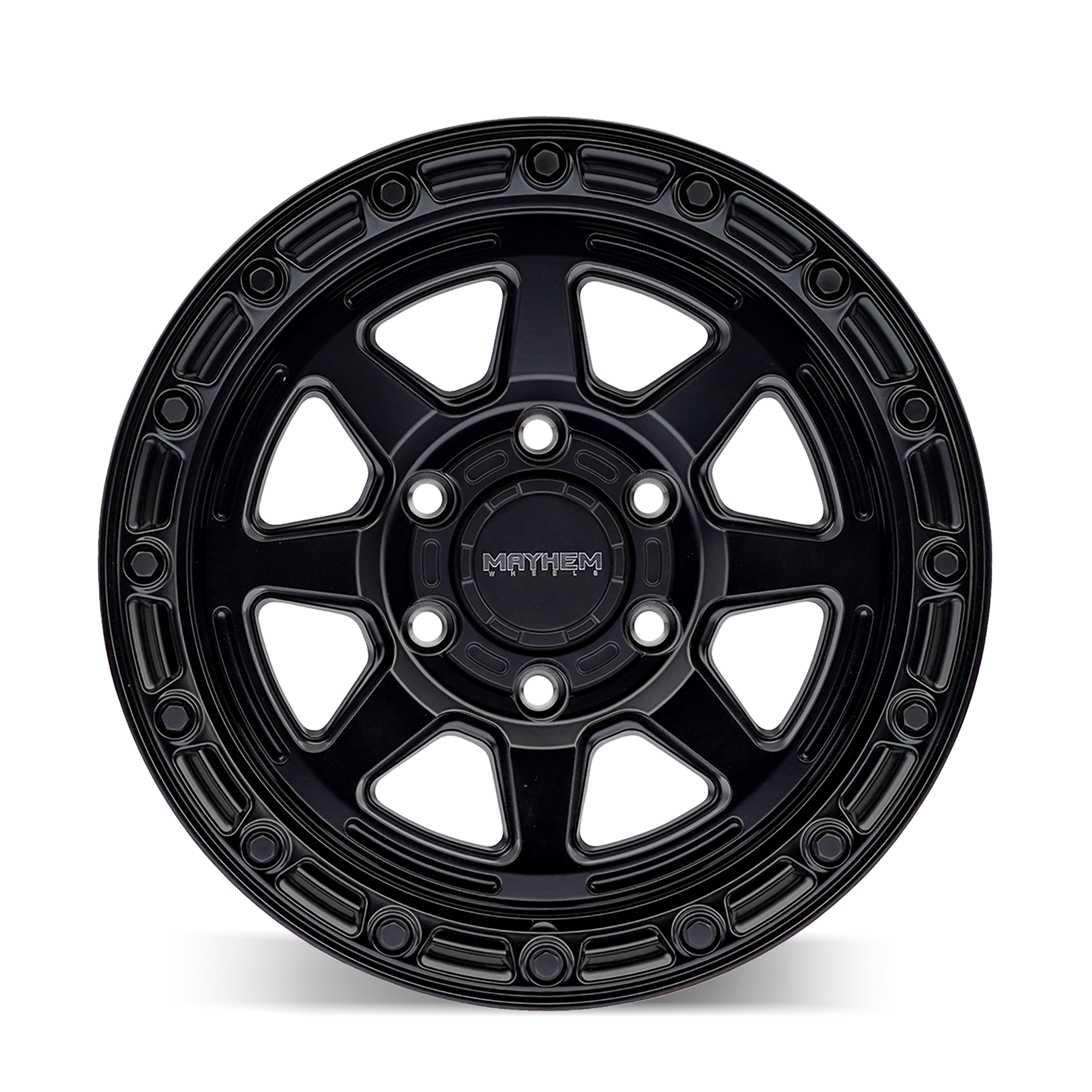 18x9 mayhem ridgeline satin black wheel 6x5.5 bolt pattern 20mm offset