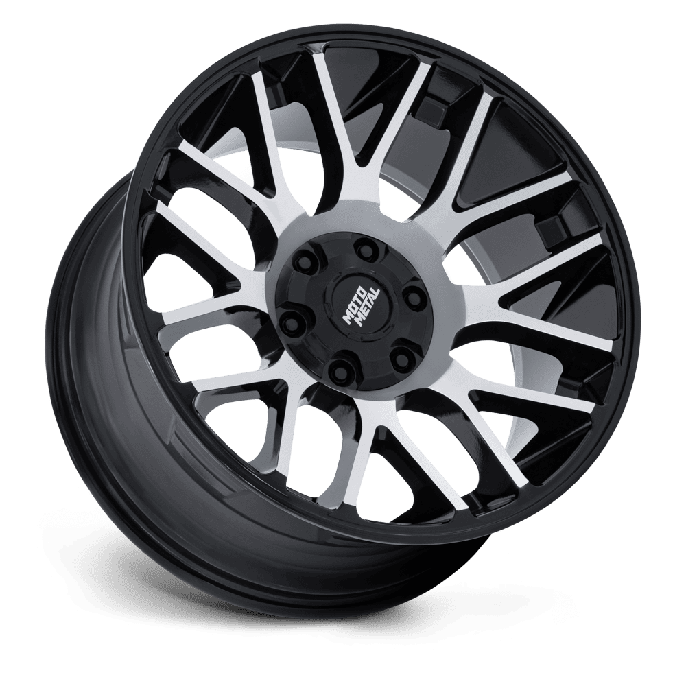 20x10 moto metal mo816 overlook gloss black w machined face wheel 5x4 5 bolt pattern 18mm offset