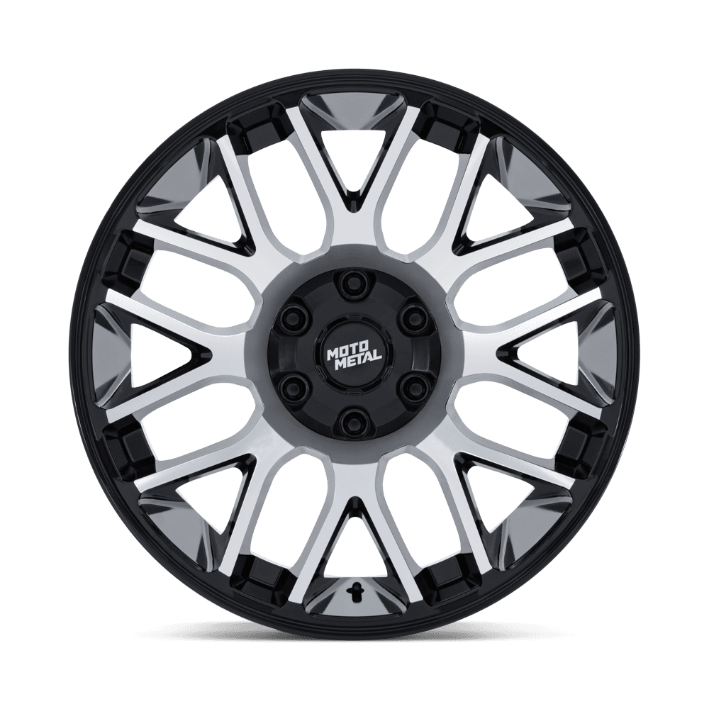 20x10 moto metal mo816 overlook gloss black w machined face wheel 5x4 5 bolt pattern 18mm offset