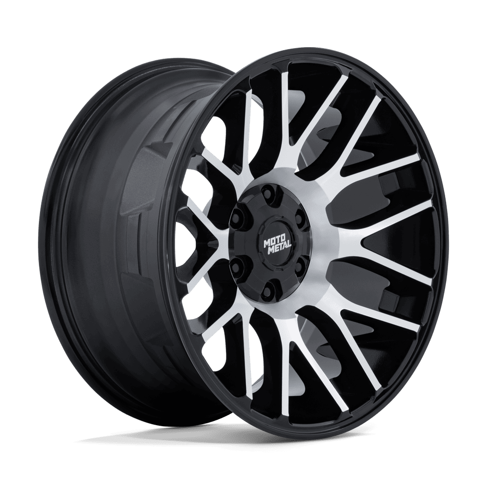 20x10 Moto Metal MO816 Overlook Blk MachWheel 5x4.5 Bolt Pattern  18mm Offset