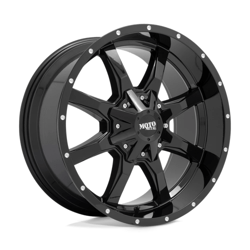 18x9 moto metal mo970 gloss black w spot milled lip wheel 6x5.5 bolt pattern 18mm offset