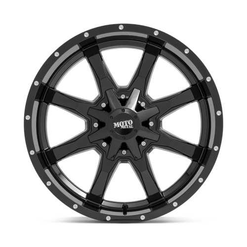 20x9 moto metal mo970 gloss black w spot milled lip wheel 6x5.5 bolt pattern 0mm offset