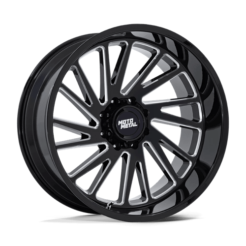 22x10 moto metal mo811 combat gloss black milled wheel 6x5.5 bolt pattern 18mm offset