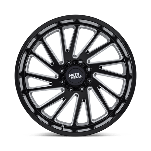 22x12 moto metal mo811 combat gloss black milled wheel 6x5.5 bolt pattern 44mm offset