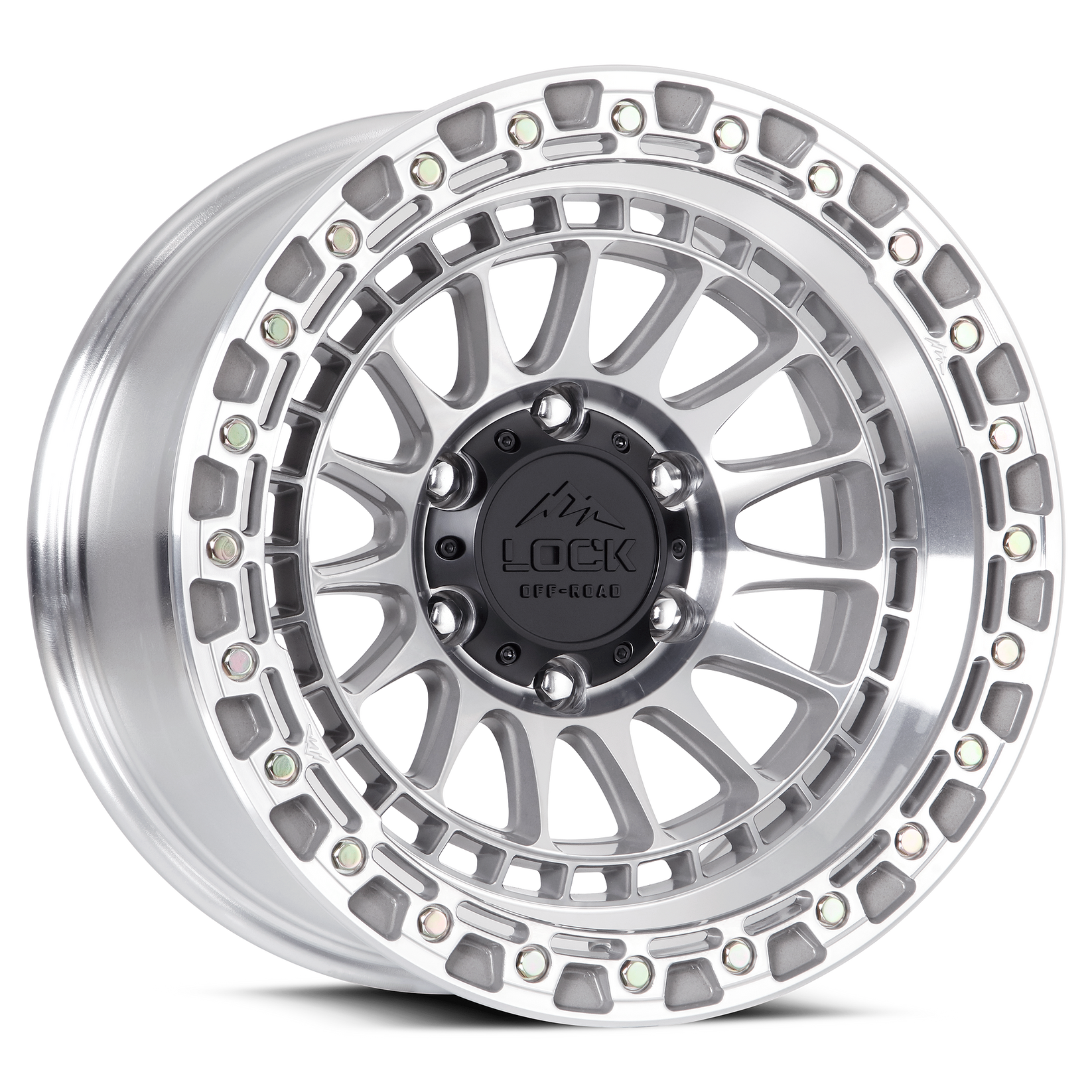 17x9 lock off-road mojave machined clear coat wheel 6x5.5 bolt pattern 12mm offset