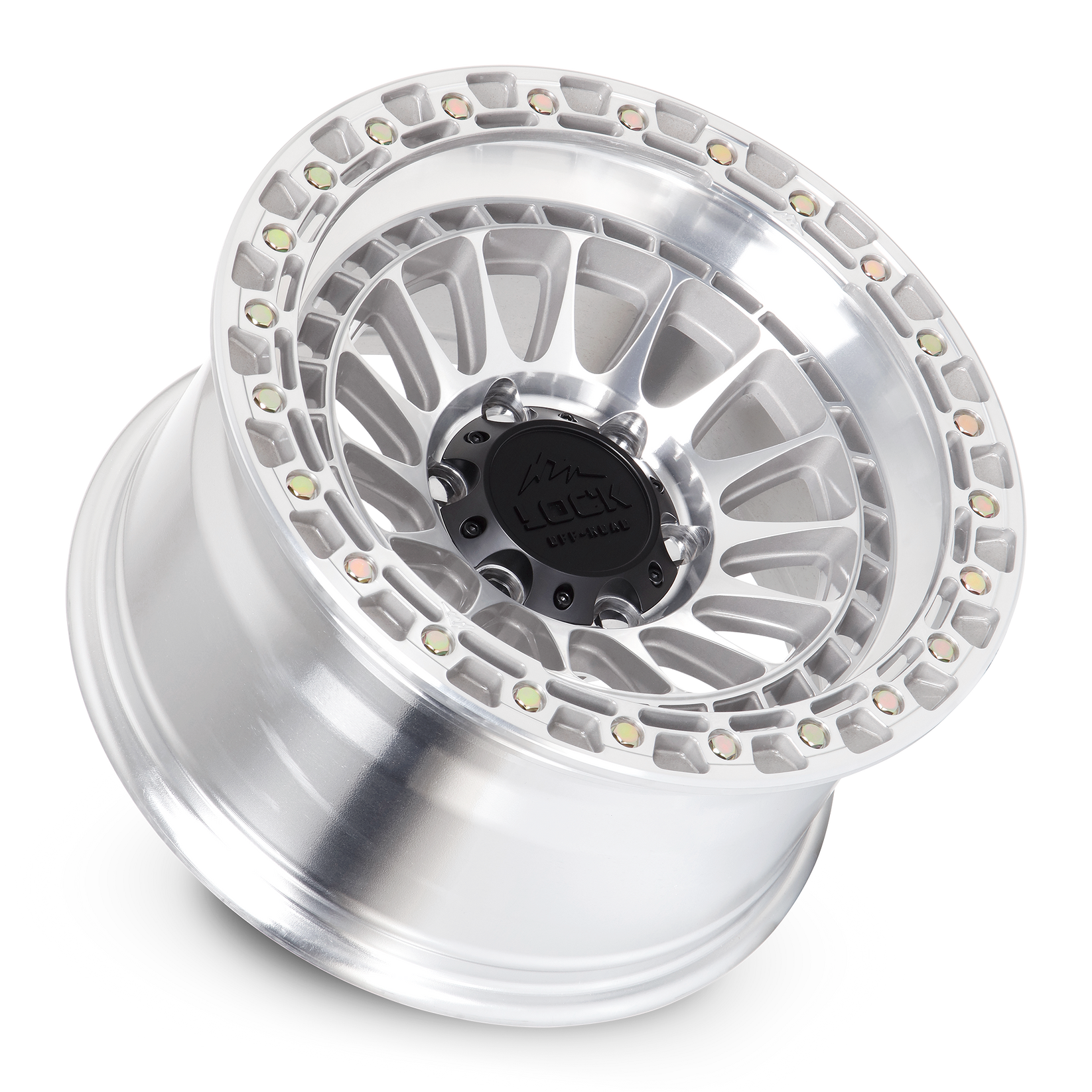 17x9 lock off-road mojave machined clear coat wheel 6x5.5 bolt pattern 12mm offset