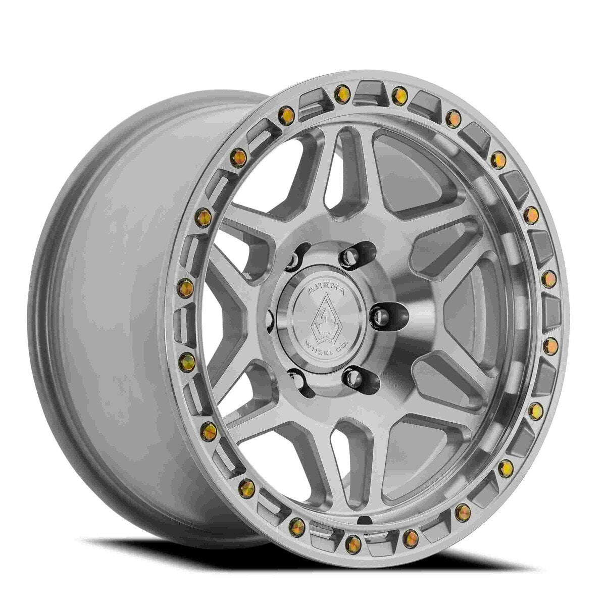 17x9 Arena A139 Octane Gloss Silver Machined Wheel 6x5.5 Bolt Pattern 0mm Offset