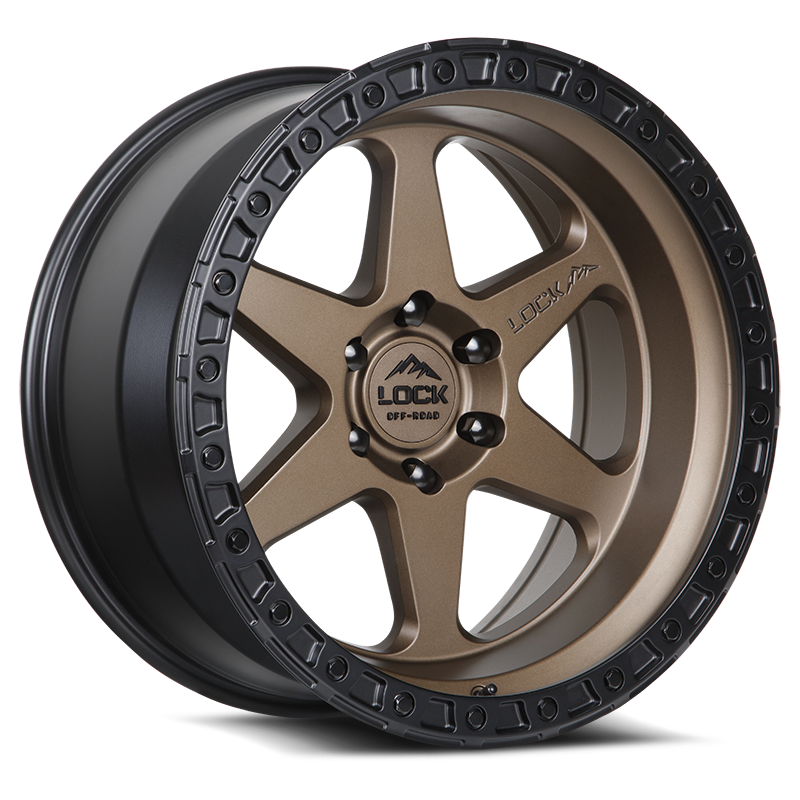 17x9 lock off-road olympus matte desert bronze w matte black ring wheel 6x5.5 bolt pattern 35mm offset