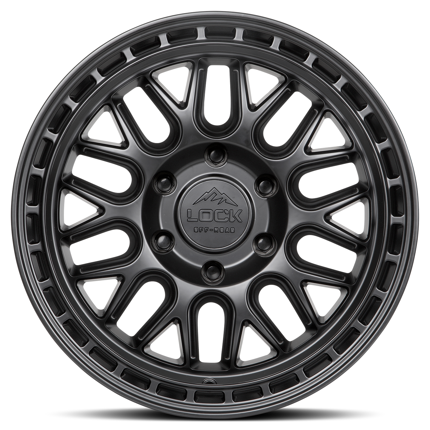 17x9 lock off-road onyx matte black w matte black ring wheel 6x5.5 bolt pattern 1mm offset