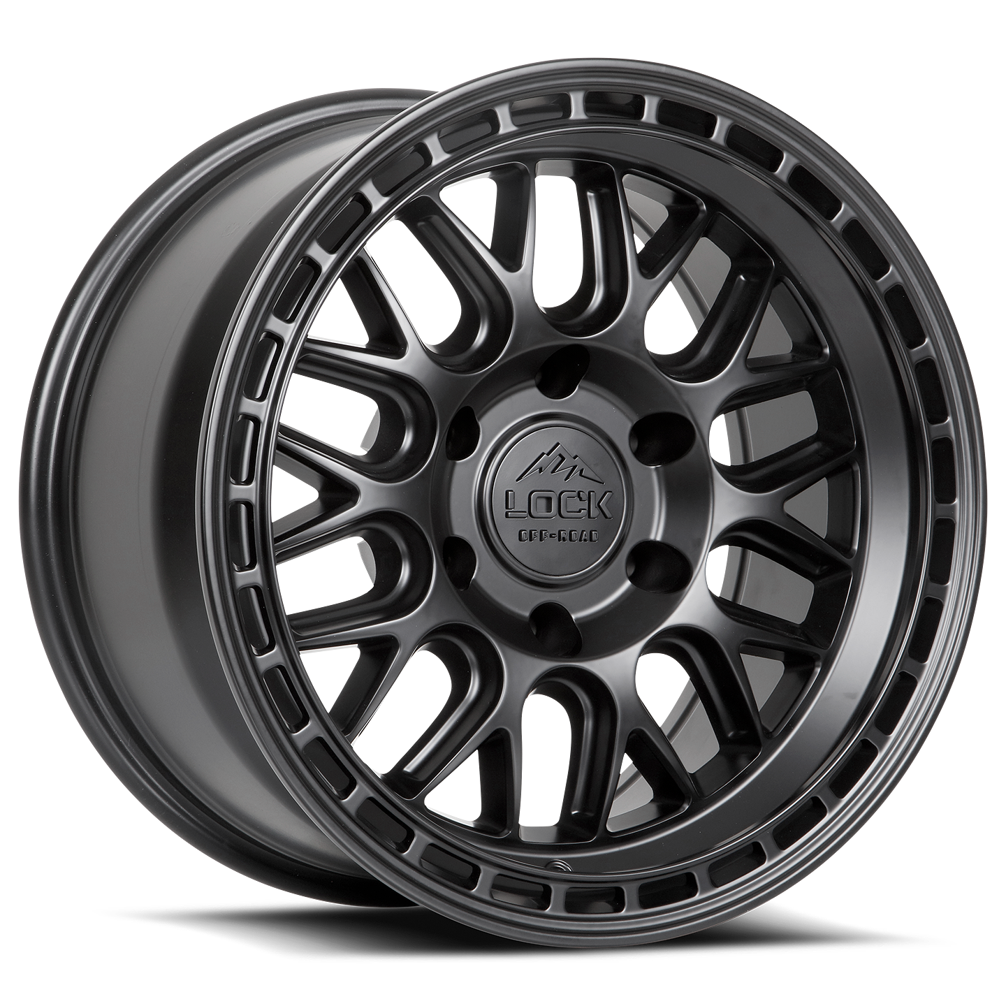 17x9 lock off-road onyx matte black w matte black ring wheel 6x5.5 bolt pattern 1mm offset