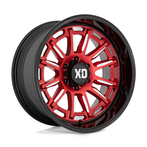20x10 xd wheels xd865 phoenix candy red milled w black lip wheel 6x5.5 bolt pattern 18mm offset