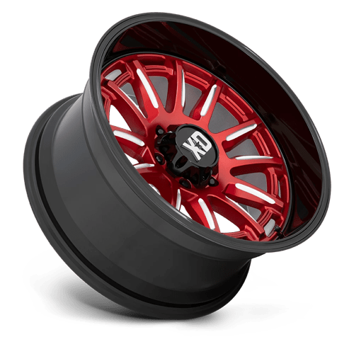 20x10 xd wheels xd865 phoenix candy red milled w black lip wheel 6x5.5 bolt pattern 18mm offset