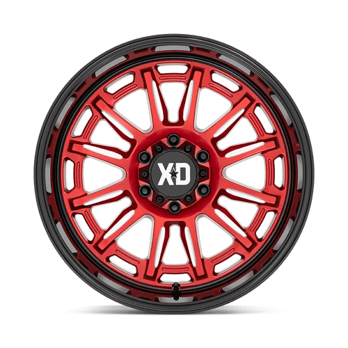 20x10 xd wheels xd865 phoenix candy red milled w black lip wheel 6x5.5 bolt pattern 18mm offset