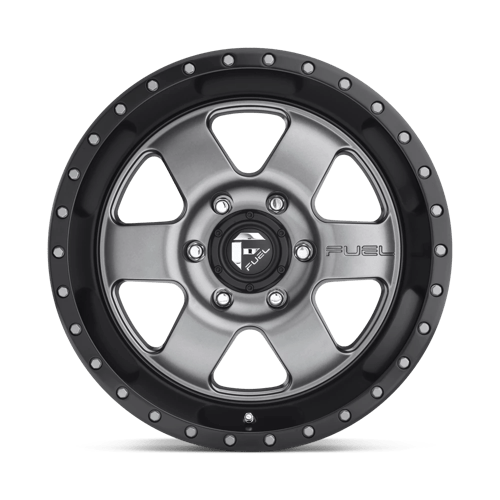17x9 fuel off road d619 podium matte gunmetal black bead ring wheel 6x5.5 bolt pattern 1mm offset