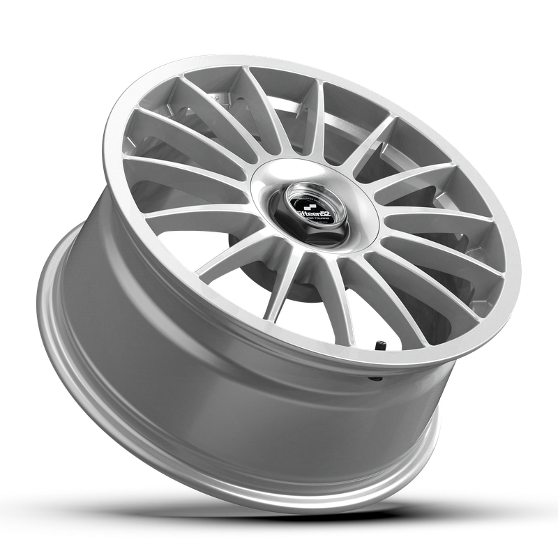 18x8.5 Fifteen 52 Podium Gloss Silver Wheel 5x4.5 Bolt Pattern +35mm Offset