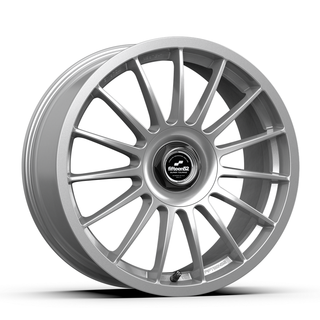 18x8.5 Fifteen 52 Podium Gloss Silver Wheel 5x4.5 Bolt Pattern +35mm Offset