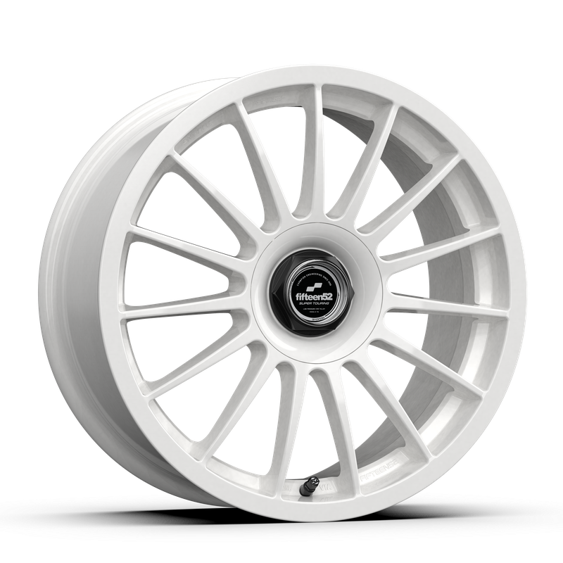 18x8.5 Fifteen 52 Podium Gloss White Wheel 5x4.5 Bolt Pattern +35mm Offset