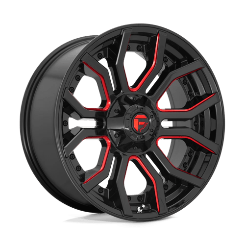 22x10 fuel off road d712 rage gloss black red tinted clear wheel 6x5.5 bolt pattern 18mm offset