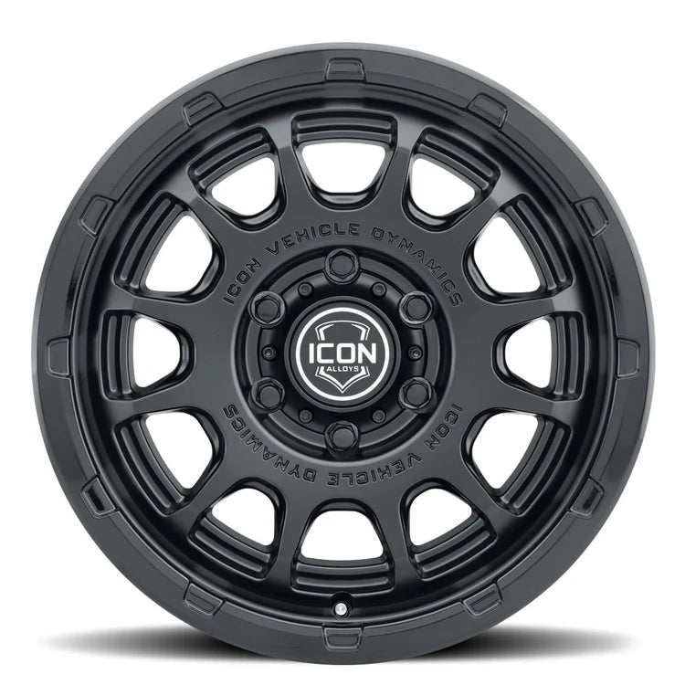 20x9  Icon Alloys Rancho Double Black Wheel 6x5.5 Bolt Pattern 16mm Offset