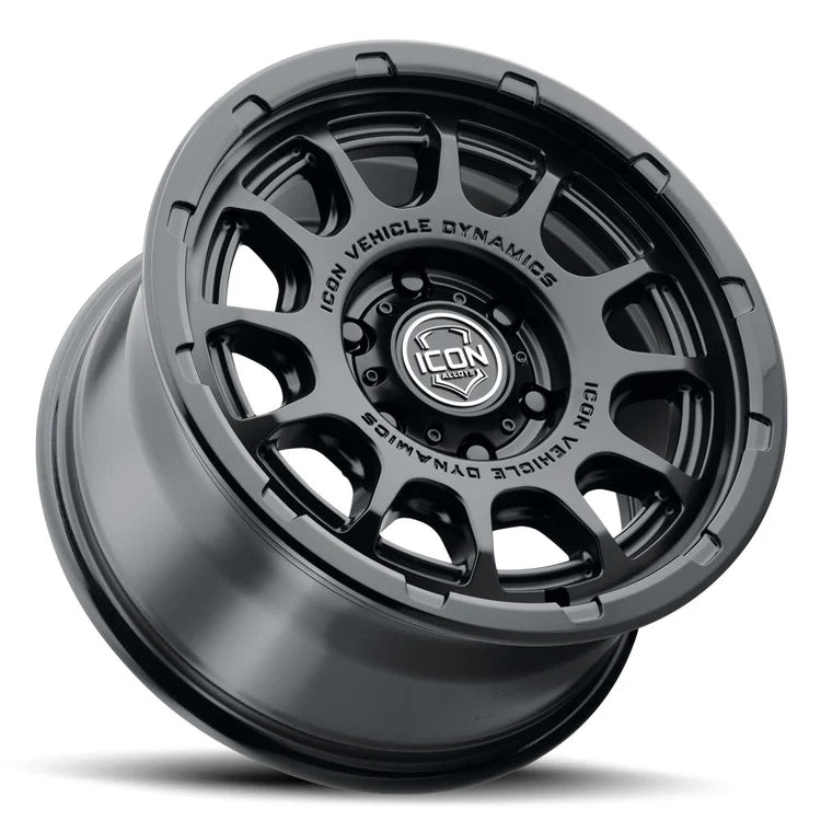 20x9  Icon Alloys Rancho Double Black Wheel 6x5.5 Bolt Pattern 16mm Offset
