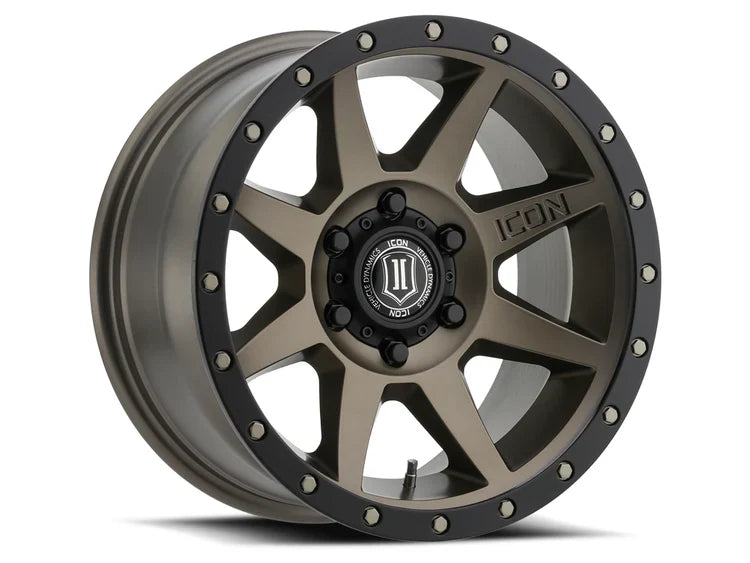 17x8.5 Icon Alloys Rebound  Bronze Wheel 6x5.5 Bolt Pattern 0mm Offset