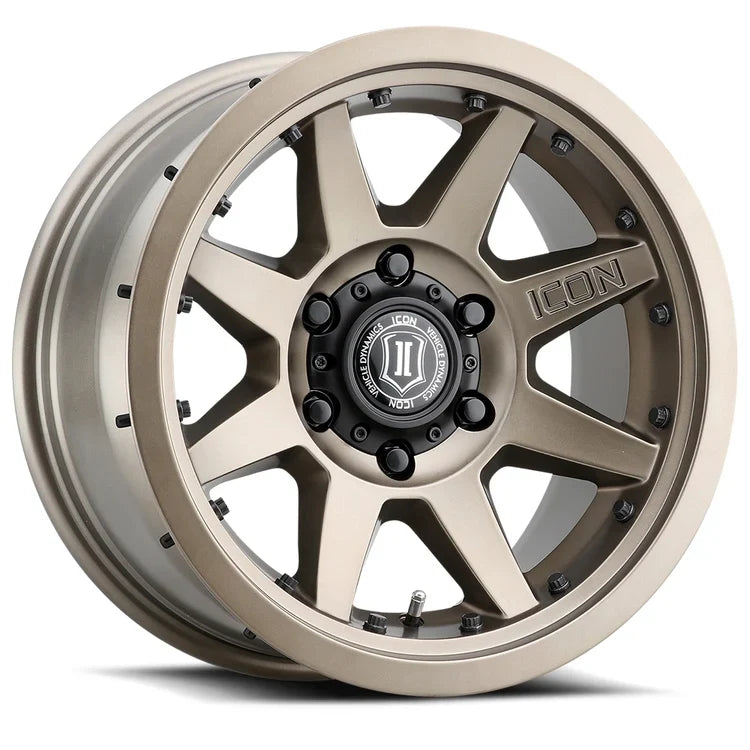 17x8.5 Icon Alloys Rebound Pro Bronze Wheel 6x5.5 Bolt Pattern 0mm Offset