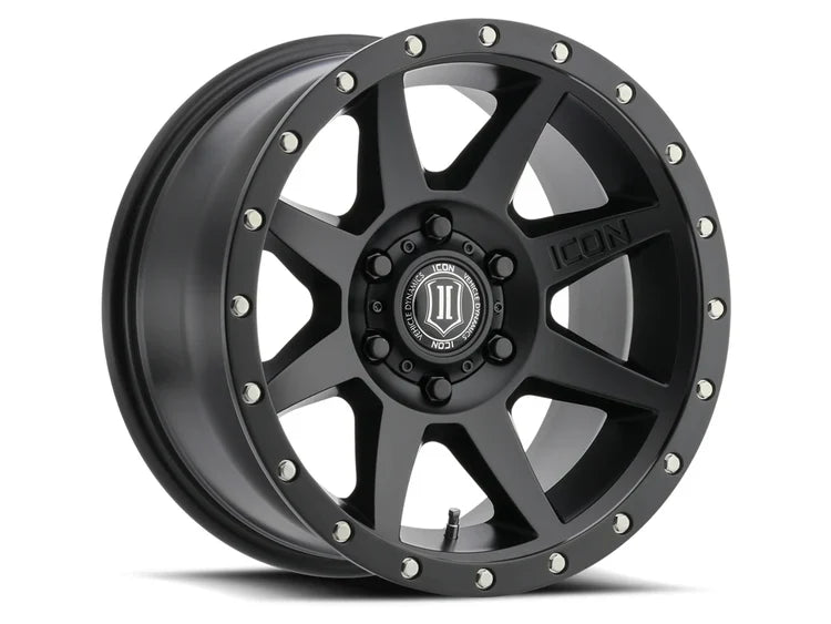 20x9 Icon Alloys Rebound Satin Black Wheel 6x5.5 Bolt Pattern 0mm Offset