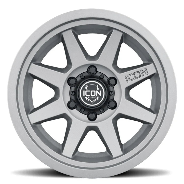 17x8.5  Icon Alloys Rebound SLX Charcoal Wheel 6x5.5 Bolt Pattern 25mm Offset