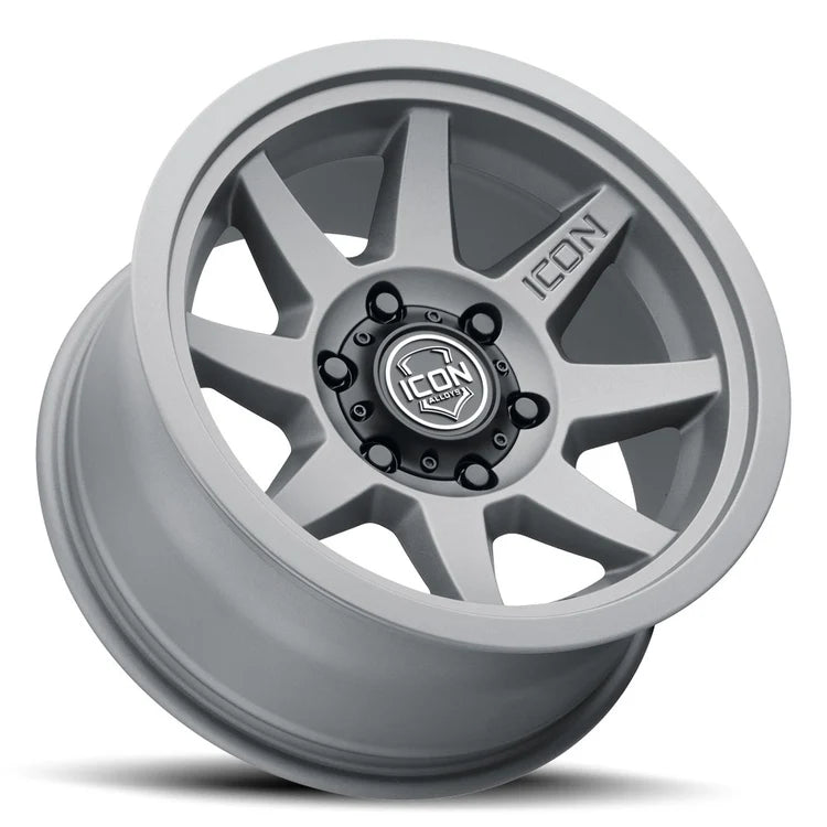 17x8.5  Icon Alloys Rebound SLX Charcoal Wheel 6x5.5 Bolt Pattern 25mm Offset